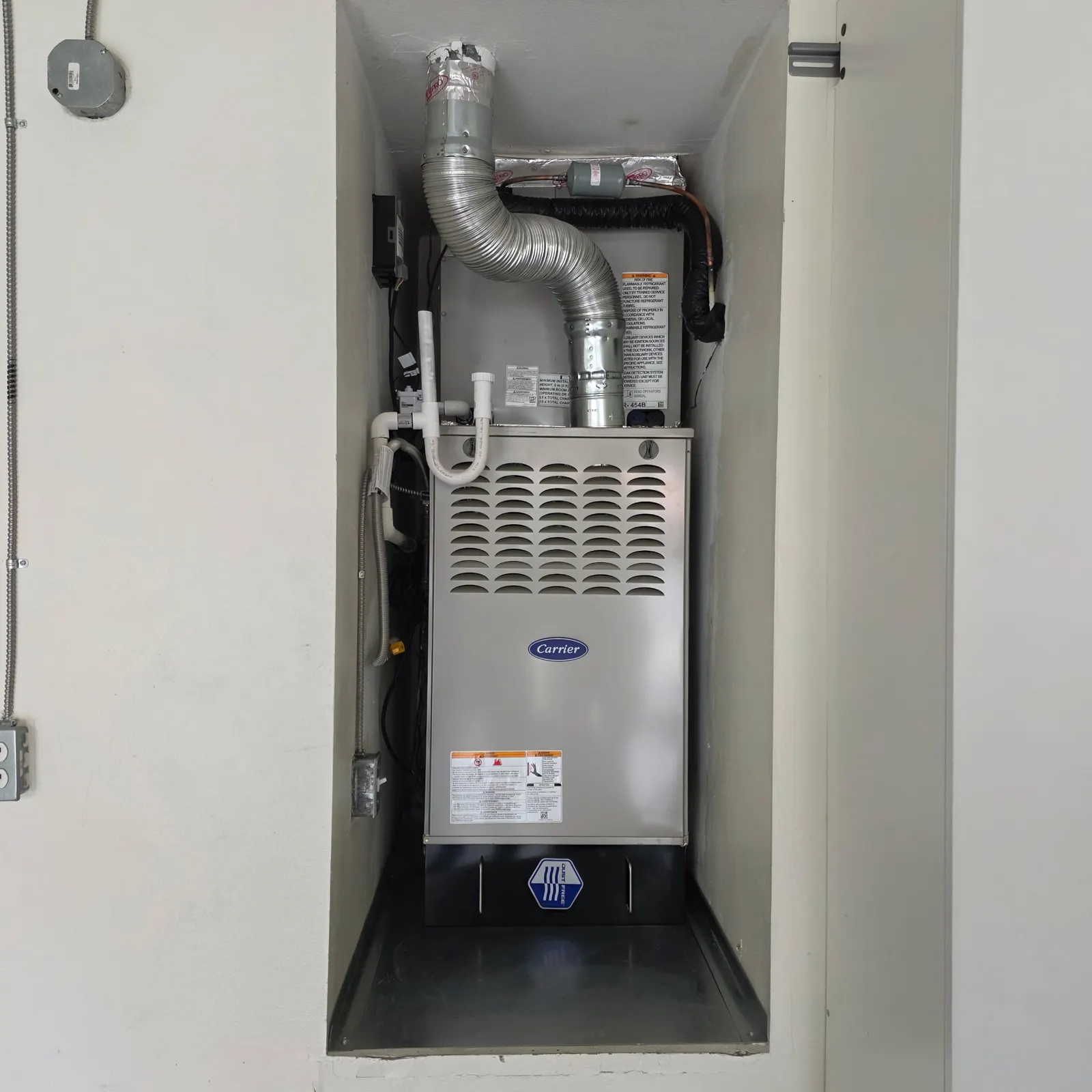 New heating system installation